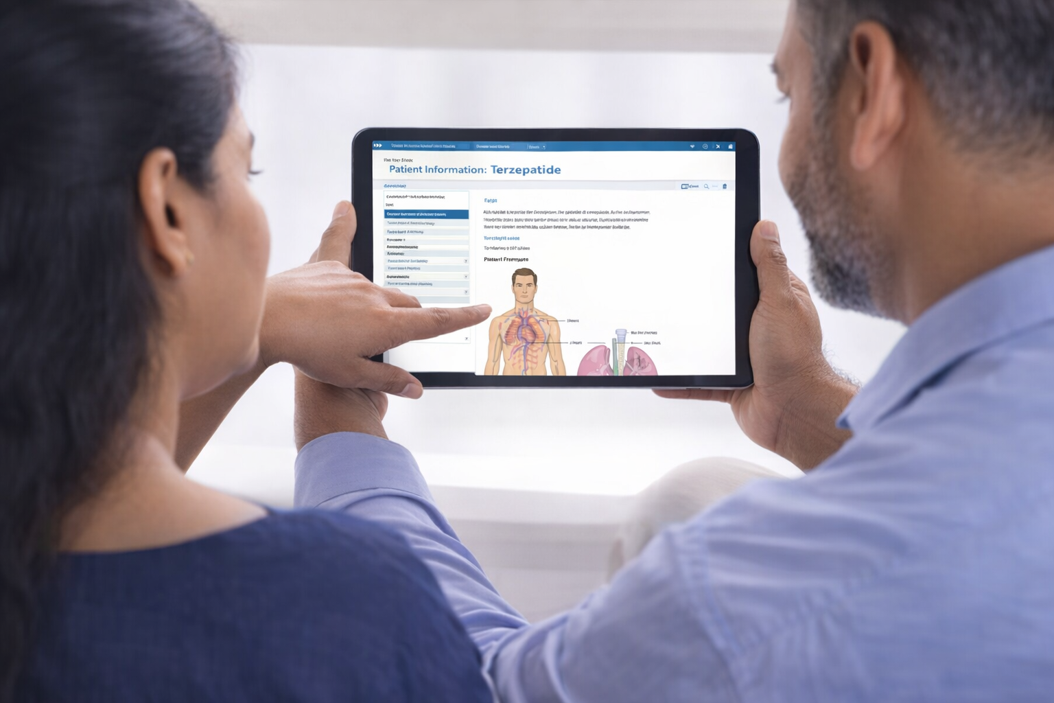 Patients educating themselves online about a GLP1 medicine.